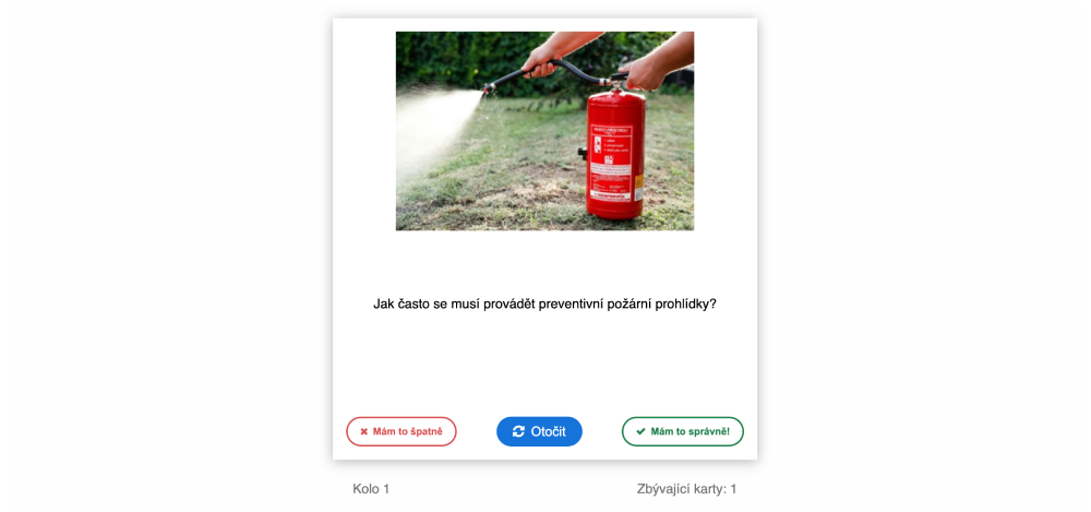Ukázka kurzu požární ochrany